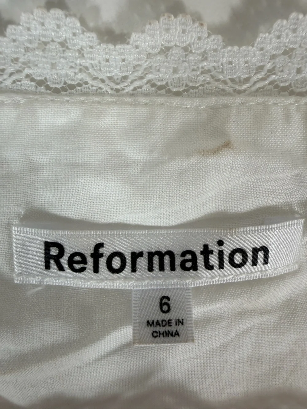 Reformation Amela Linen Top White Size 6 - Picture 8 of 10